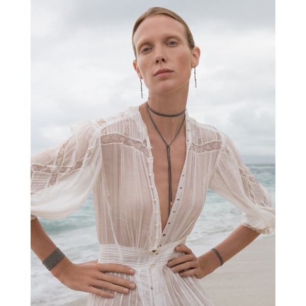 Marie Laure Chamorel ilgi sidabro auskarai 